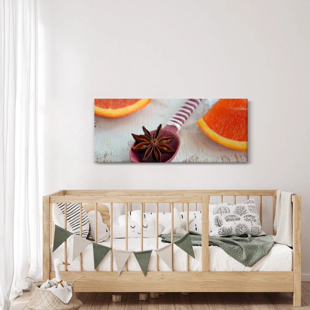 Tablou cu scorțișoară pe linguriță (120x50 cm)