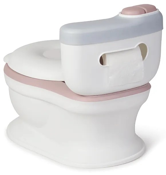 Olita de tip WC, muzicala, alb si rose