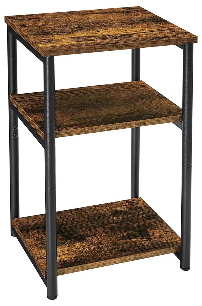 Masuta laterala, Noptiera 34 x 58 x 30 cm, maro rustic