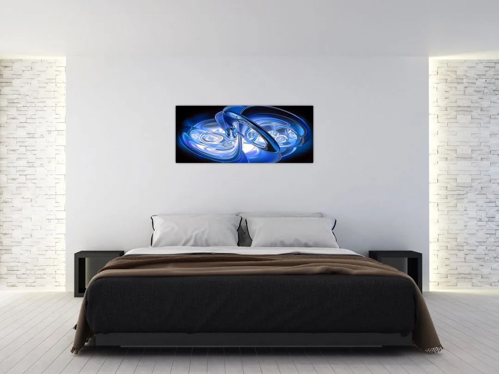 Tabloul abstract albastru (120x50 cm)
