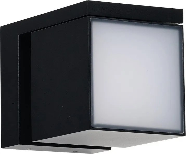 Aplica LED iluminat exterior modern IP54 CUBIC 18W 3000K negru