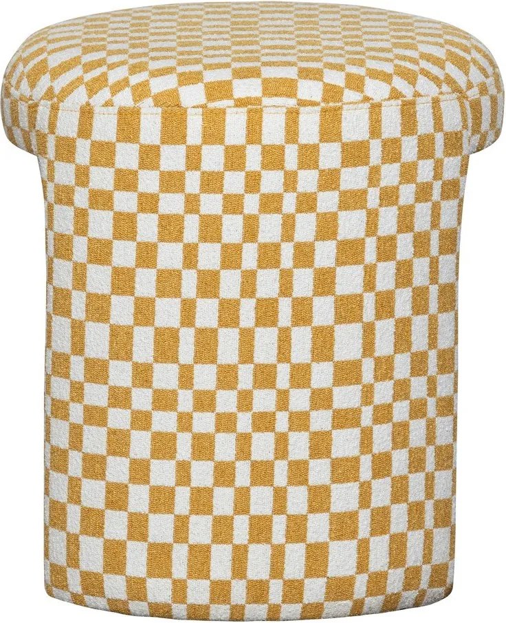 Scaun tip taburet galben tapițat Charlie – WOOOD