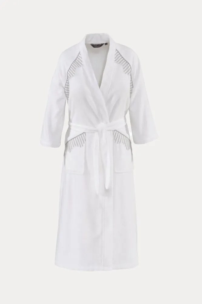 Halat elegant pentru femei NOVA, in cutie cadou XL Alb / White