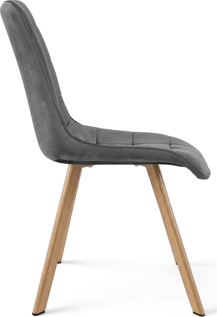 Scaun de dining CIEZA VELVET, gri inchis