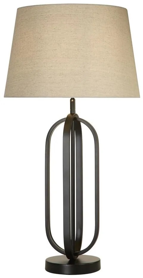 Veioza/Lampa de masa decorativa Chic negru/natural