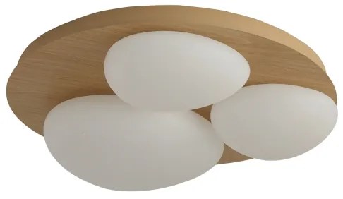 Brilagi - Plafonieră LED VISBY WOOD, 36W, 230V, Ø 50 cm, maro