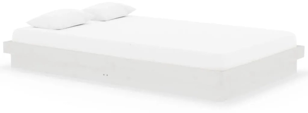 819903 vidaXL Cadru de pat, alb, 120x200 cm, lemn masiv de pin