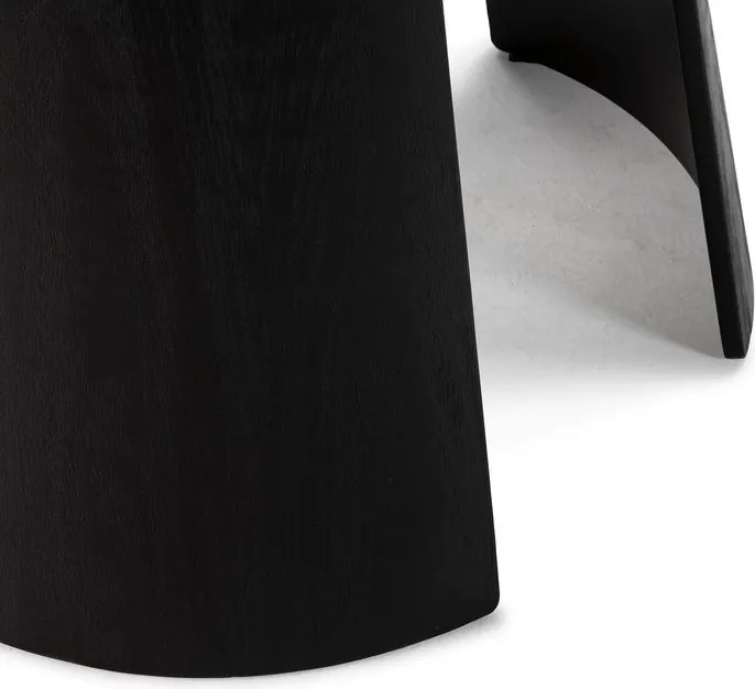 Masă de dining rotundă cu blat negru ø 120 cm Zuri – MOME