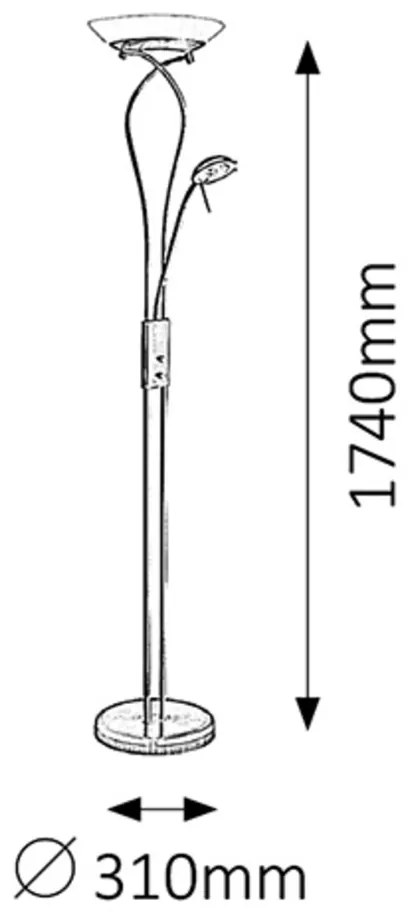 Lampă de podea Rabalux 4077 Gamma,  argintie