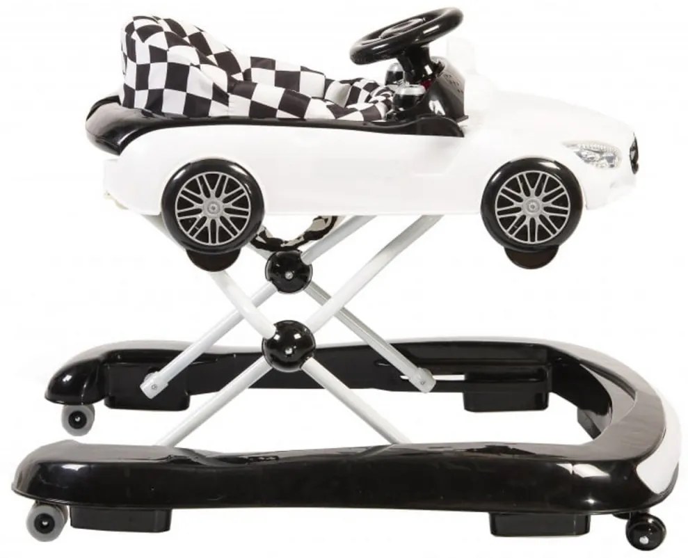 Premergator Reglabil in 3 Trepte NOVOKIDS™ Super Cabrio Car, 3 in 1, Transformabil in Antemergator si Masinuta copii, Pliabil, Cu Melodii si lumini,
