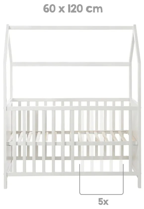 Pătuț gri 60x120 cm – Roba