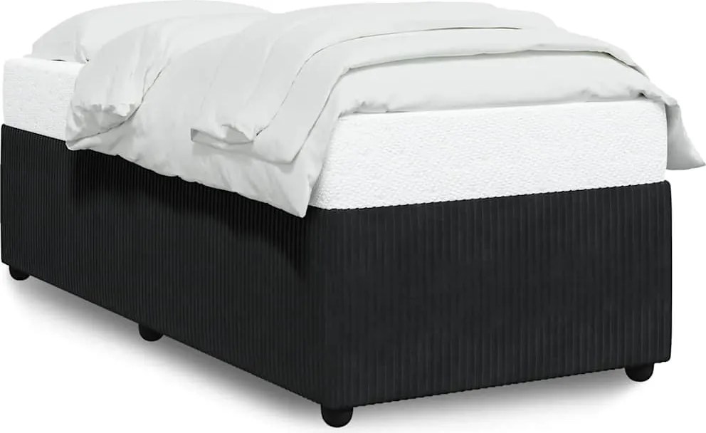 vidaXL Cadru de pat, negru, 90 x 200 cm, catifea