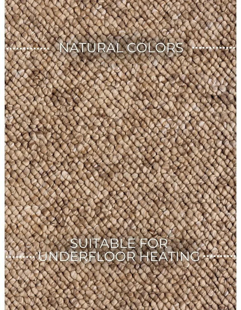 Covor maro deschis lavabil 240x340 cm Rocco Caramel – Elle Decoration