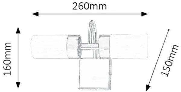 Rabalux 5746 -  Iluminat oglindă baie LED BETTY 2xLED/4W/230V bronz