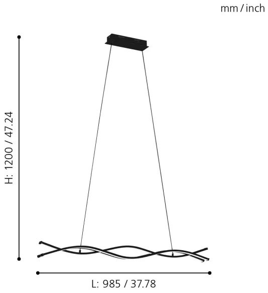 Lustră LED pe cablu LASANA LED/36W/230V Eglo 99317