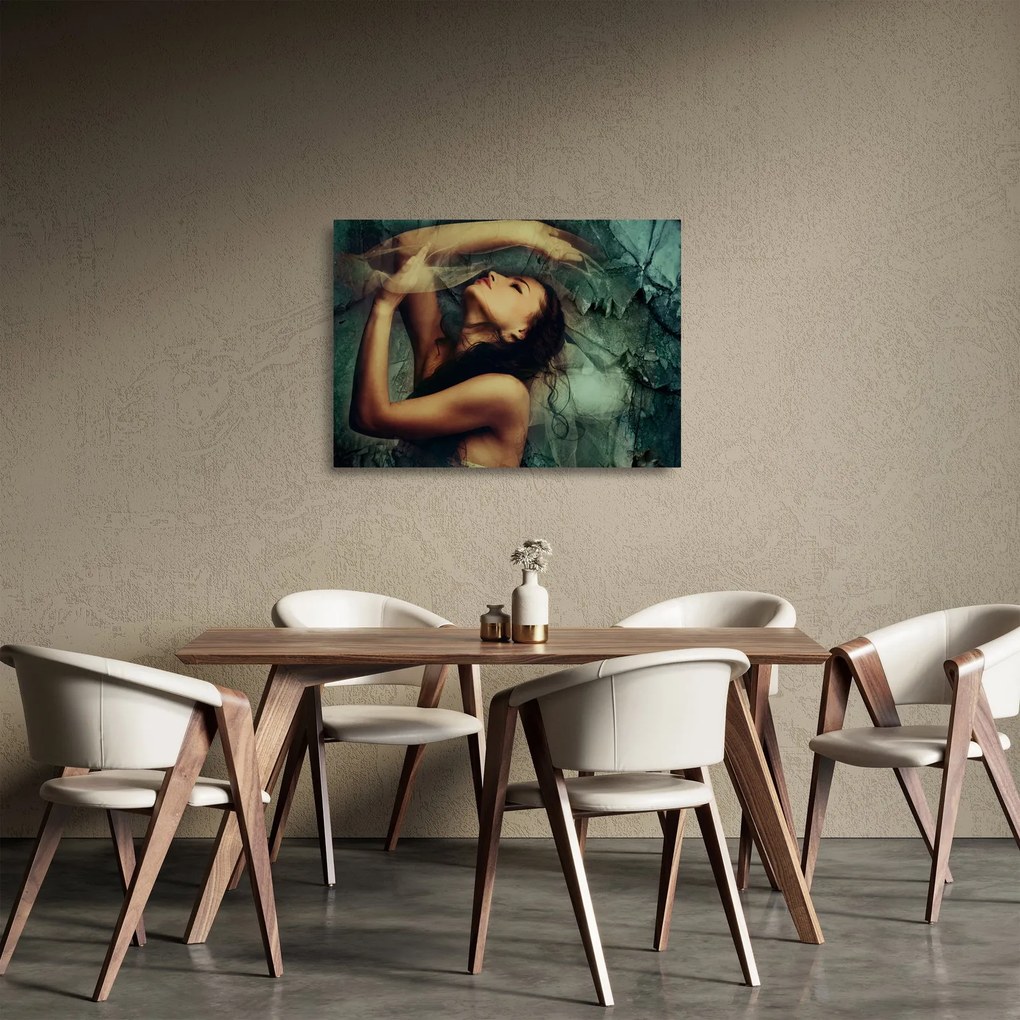 Tablou pe sticlă - Muza (70x50 cm)