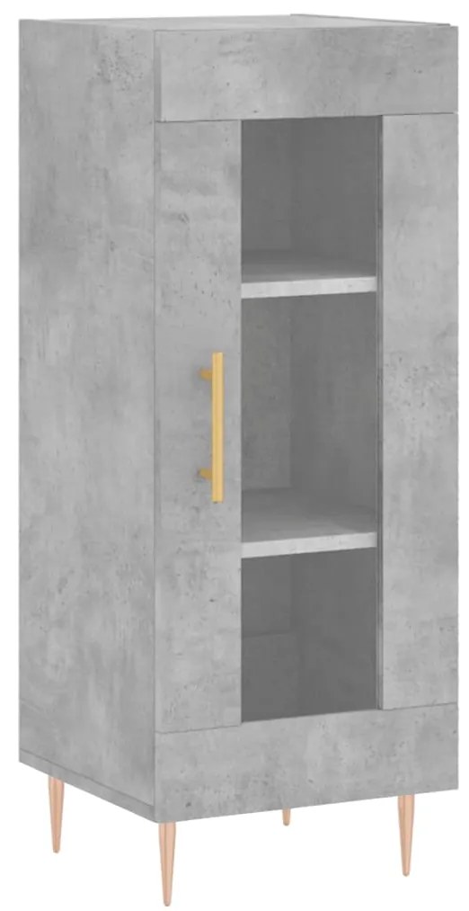 828784 vidaXL Servantă, gri beton, 34,5x34x90 cm, lemn compozit