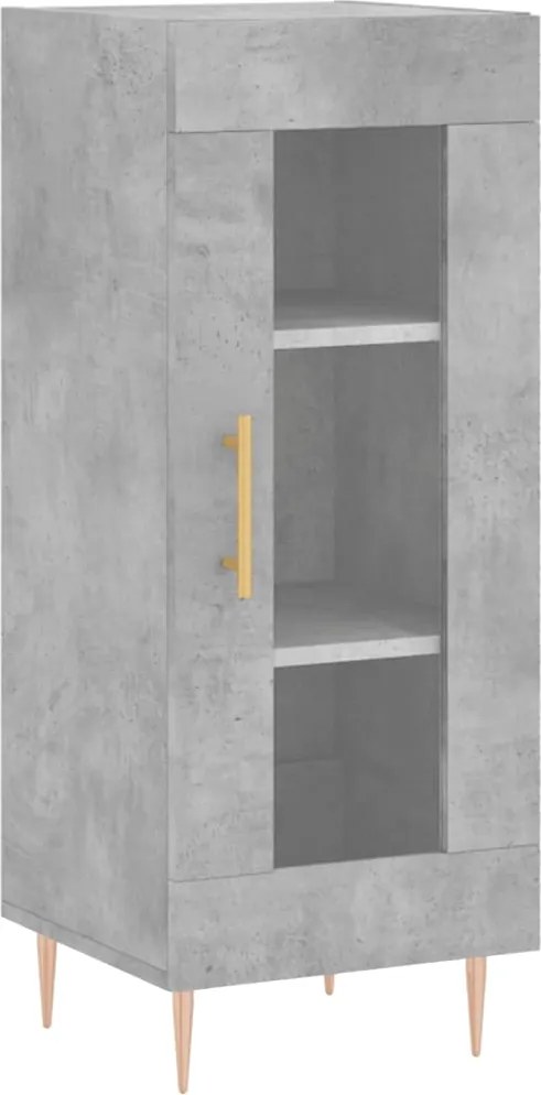 vidaXL Servantă, gri beton, 34,5x34x90 cm, lemn compozit