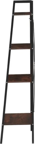Biblioteca TAYLOR 4 rafturi 147x60 cm, rustic maro