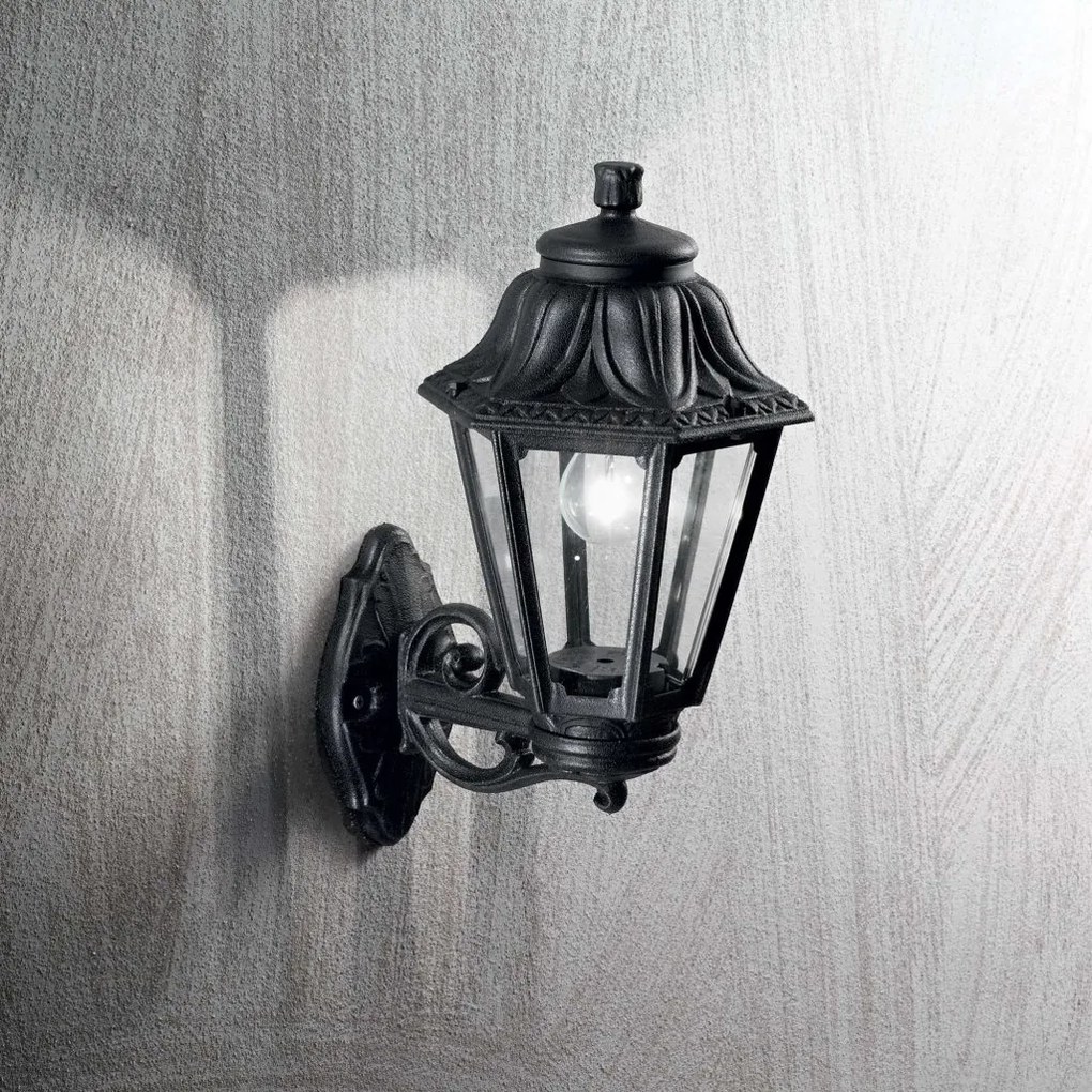 Aplica de perete exterior IP55 DAFNE AP1 BIG NERO