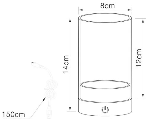 Lampă LED de masă de exterior Globo 21012A PIXY LED/2W/3,7V 2700/4000/6500K IP44 bej