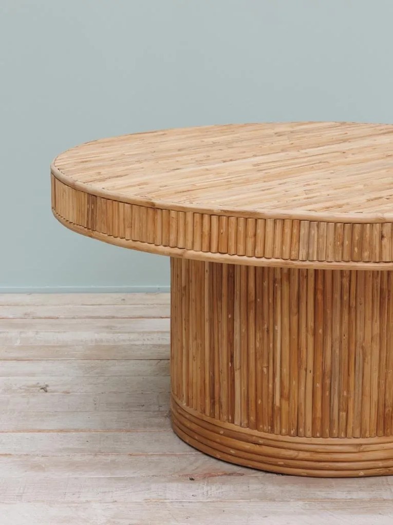 Masuta de cafea, rotunda, din rattan, Barbade