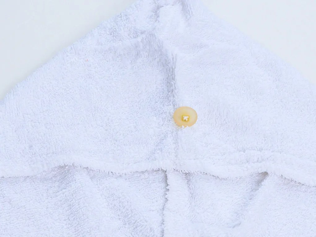 Prosop turban alb cu uscare rapida, 100% bumbac
