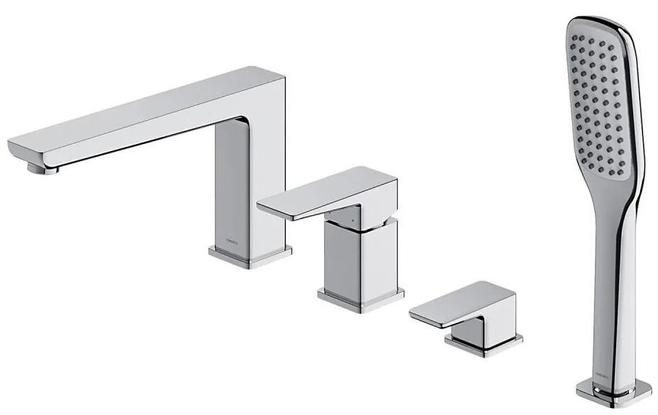 Baterie de cadă cu 4 căi OMNIRES PM7432CR PARMA crom lucios