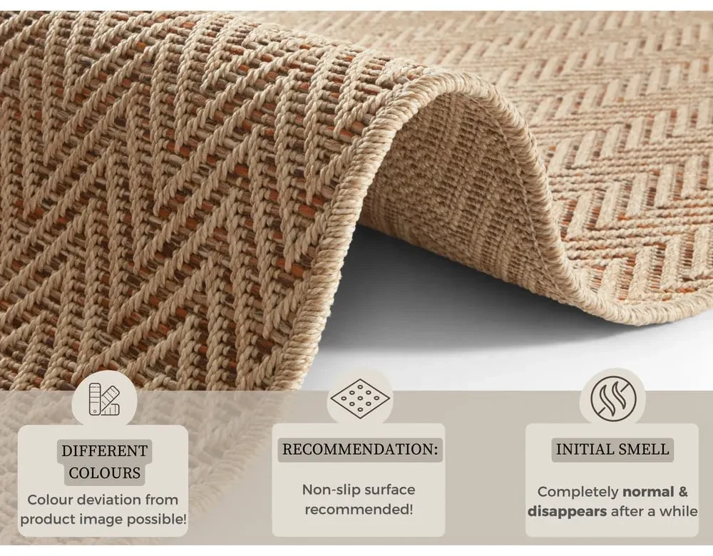 Covor tip traversă BT Carpet Nature 500, 80 x 250 cm, maro închis