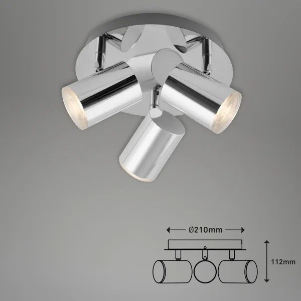 Briloner 2731-038 - Lampă spot CUP 3xGU10/5W/230V IP44 crom lucios