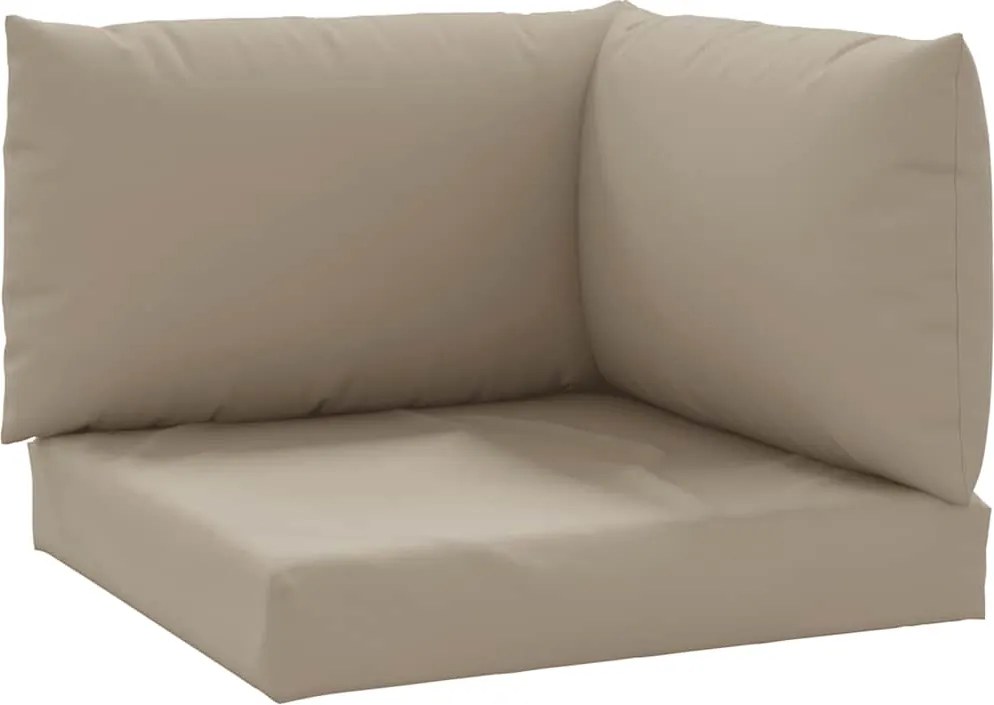 vidaXL Perne pentru canapea din paleți, 3 buc., gri taupe, țesătură