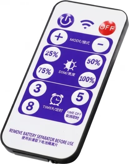 Ghirlandă decorativă LED solară reglabilă 20xE27/3V USB 2400 mAh 20,62 m IP65 negru + telecomandă