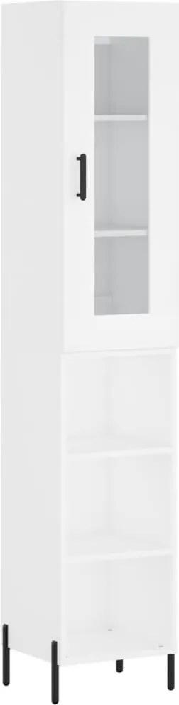 vidaXL Dulap înalt, alb, 34,5x34x180 cm, lemn prelucrat