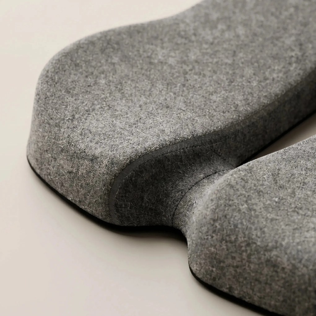 Perna ortopedica sezut tripla protectie prostata/hemoroizi/coccis, memory foam, Gri