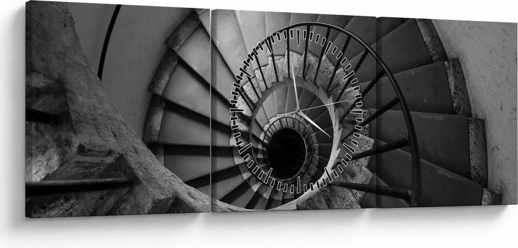 Tablou - Scară (cu ceas) (90x30 cm)
