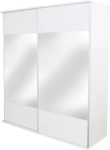 Dormitor Laguna cu pat 140x200 cu lada Alb cu Gri