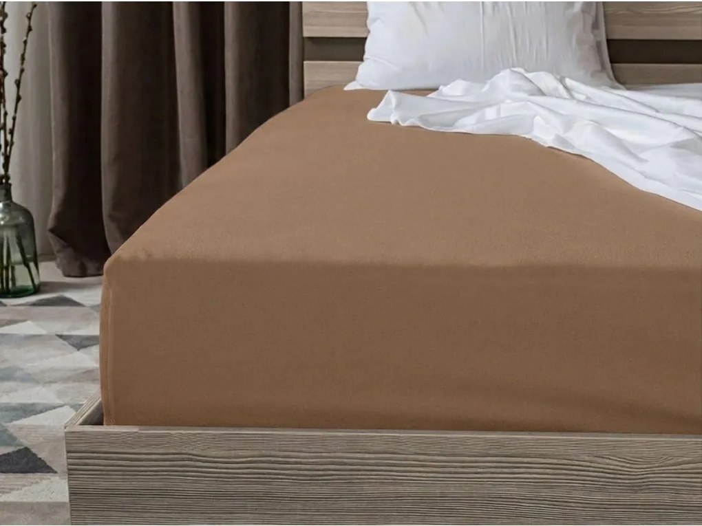 Cearsaf Jersey HIGHFIT maro 90 x 200 cm