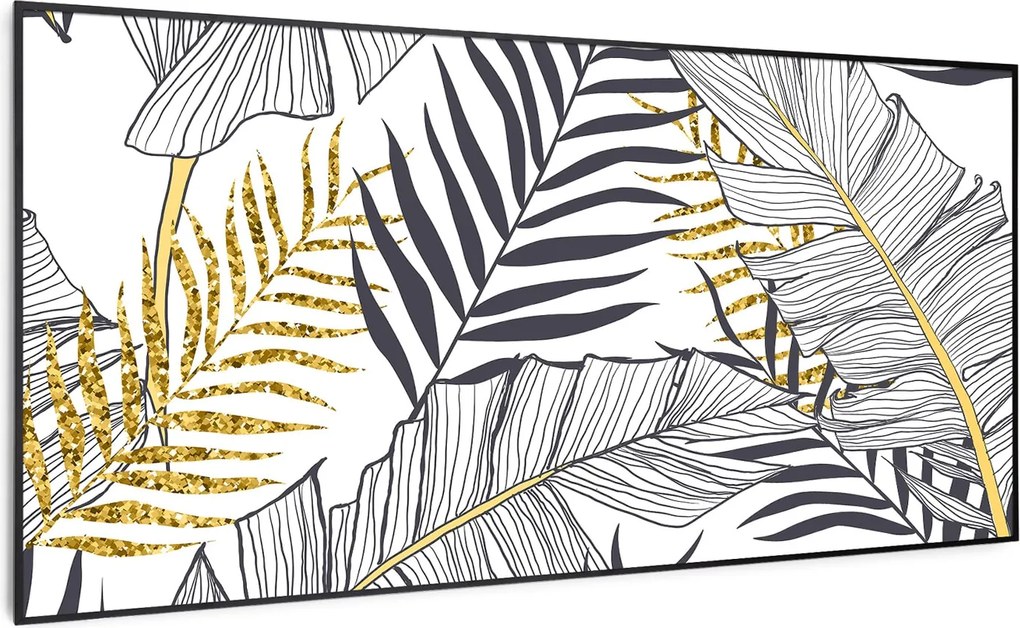 Klarstein Wonderwall Air Art Smart, încălzitor cu infraroșu, frunză, 120 x 60 cm, 700 W