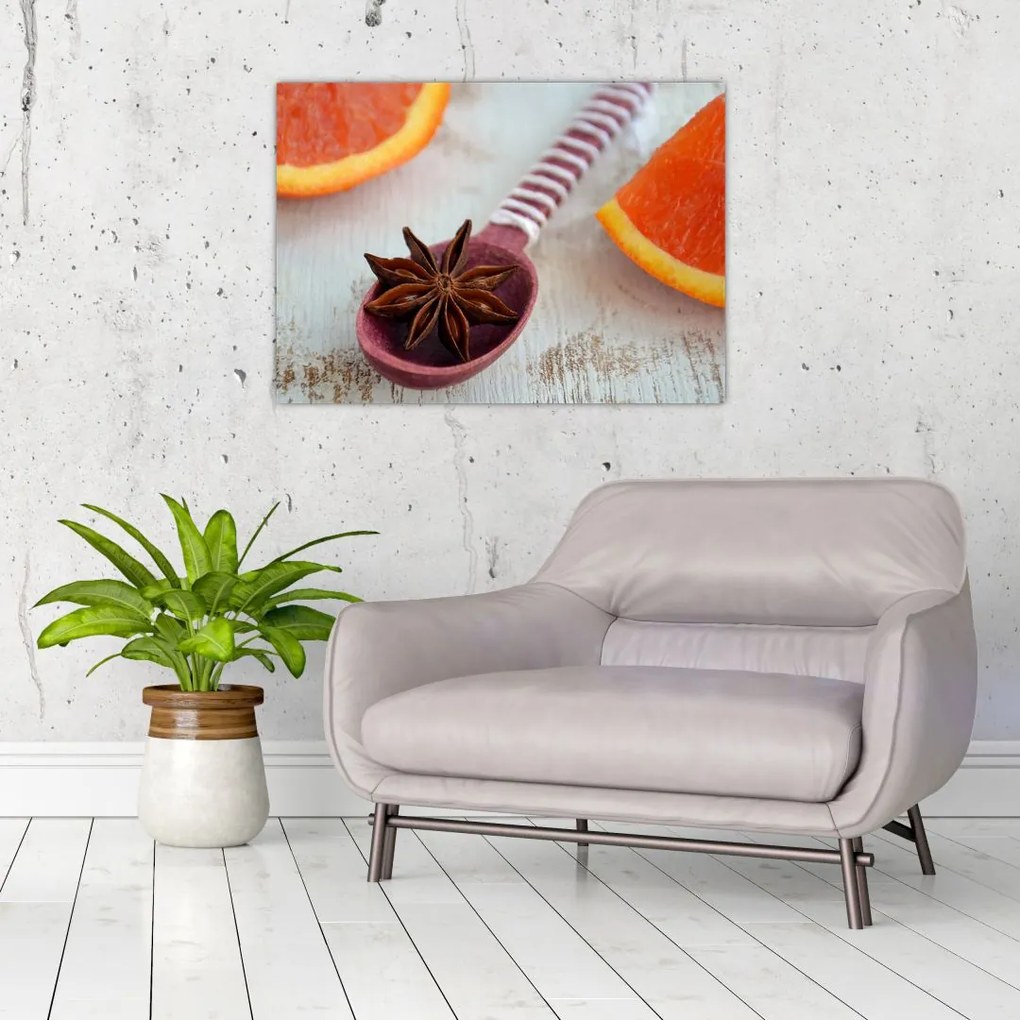 Tablou cu scorțișoară pe linguriță (70x50 cm)