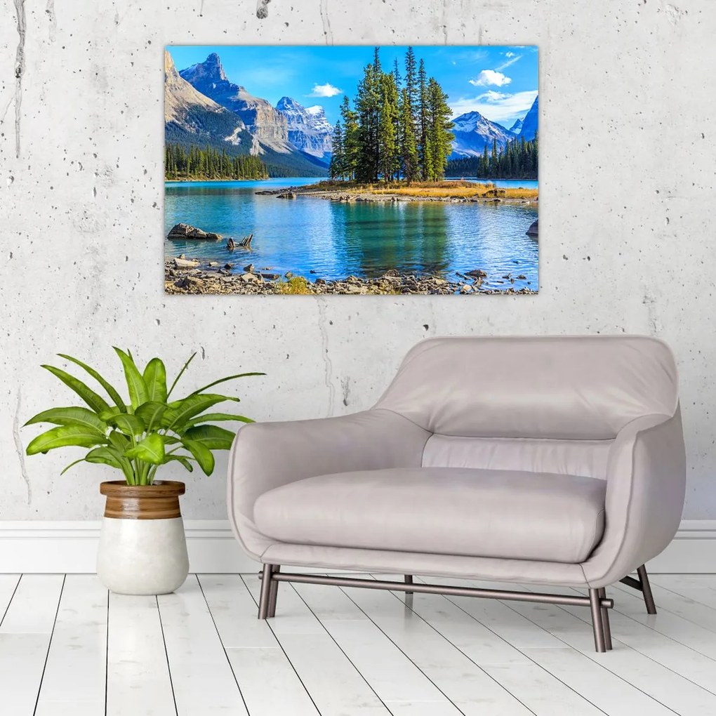 Tablou - Peisaj montan cu râu (90x60 cm)