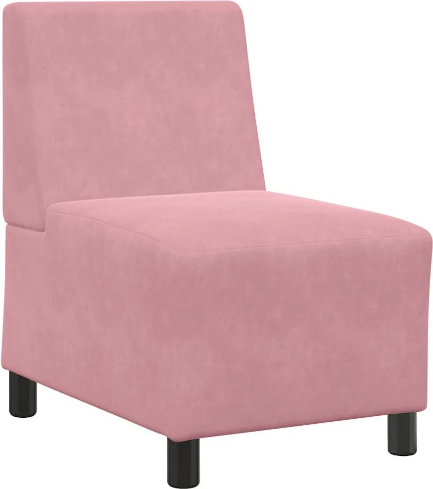 vidaXL Canapea Scaun fără brațe roz 55 cm catifea