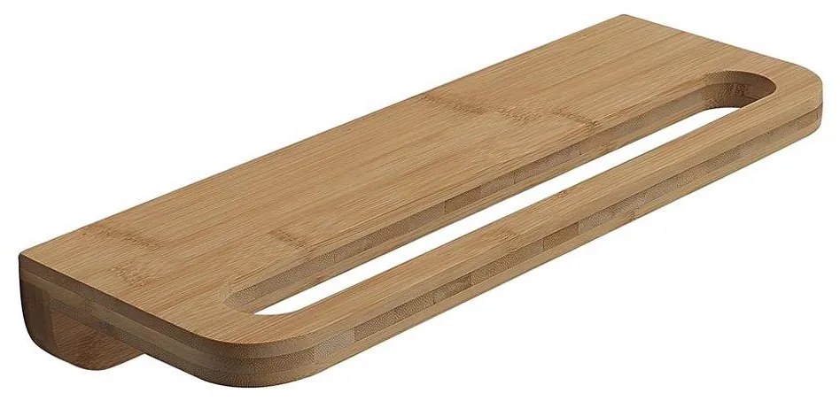 Raft de perete cu suport de prosoape Gedy HIMALAYA 14,5x40 cm bambus