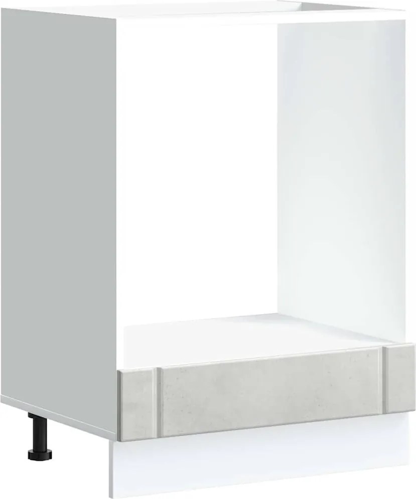 vidaXL Dulap pentru cuptor „Lucca” Lemn prelucrat gri beton