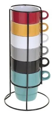 Set 6 cani cafea Colorama, ceramica, 260 ml