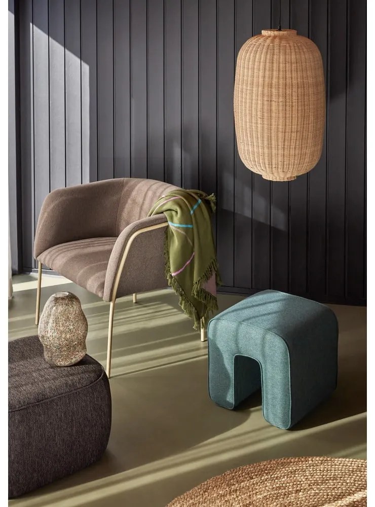 Puf Hübsch Cube, gri închis