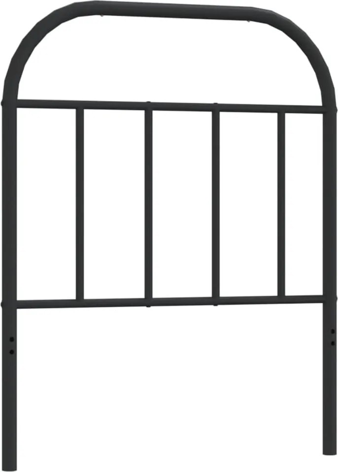 vidaXL Tăblie de pat de schimb metalică, negru, 75 cm