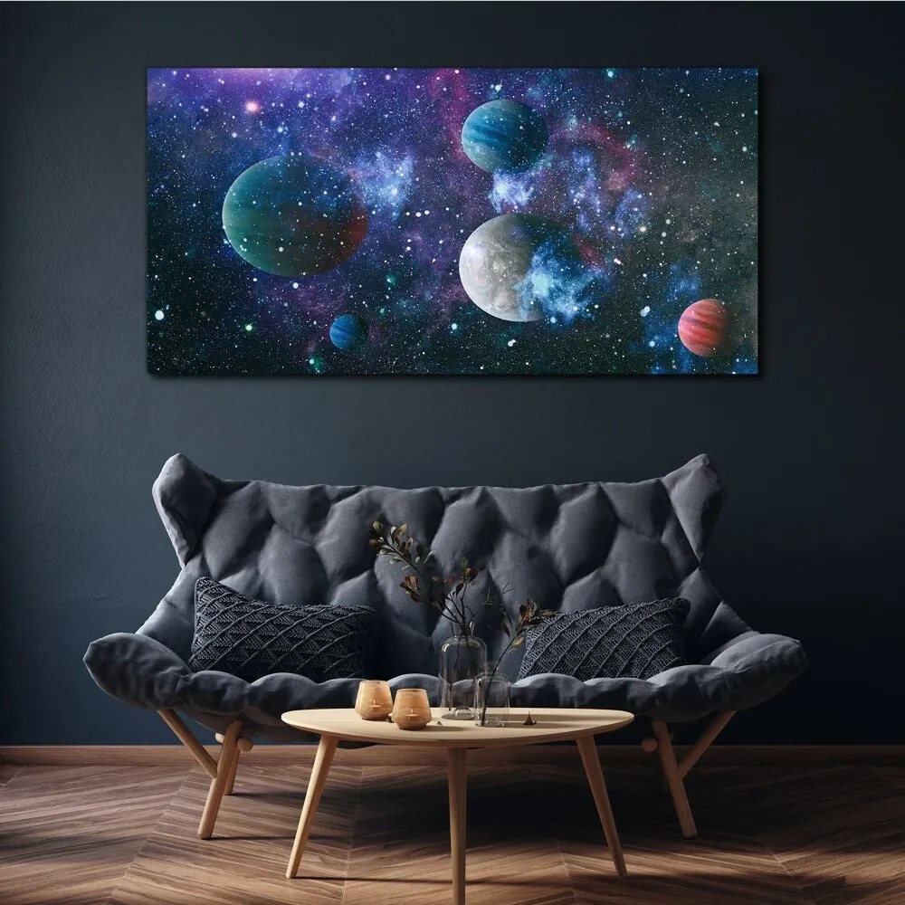 Tablou canvas cerul planetei stele