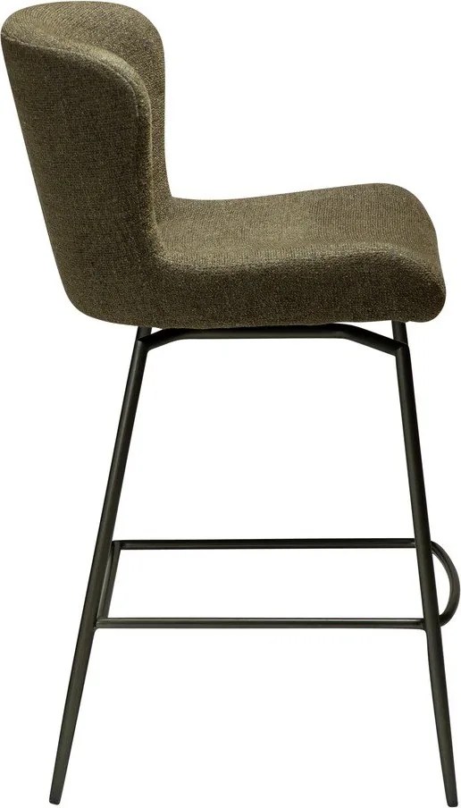 Scaun de bar kaki tapițat (înălțime șezut 67,5 cm) Glam – DAN-FORM Denmark