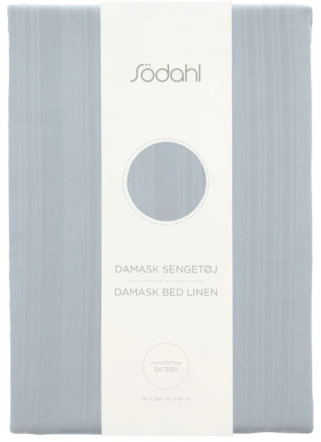 Lenjerie de pat albastru-deschis din damasc pentru pat de o persoană 140x200 cm Noble – Södahl