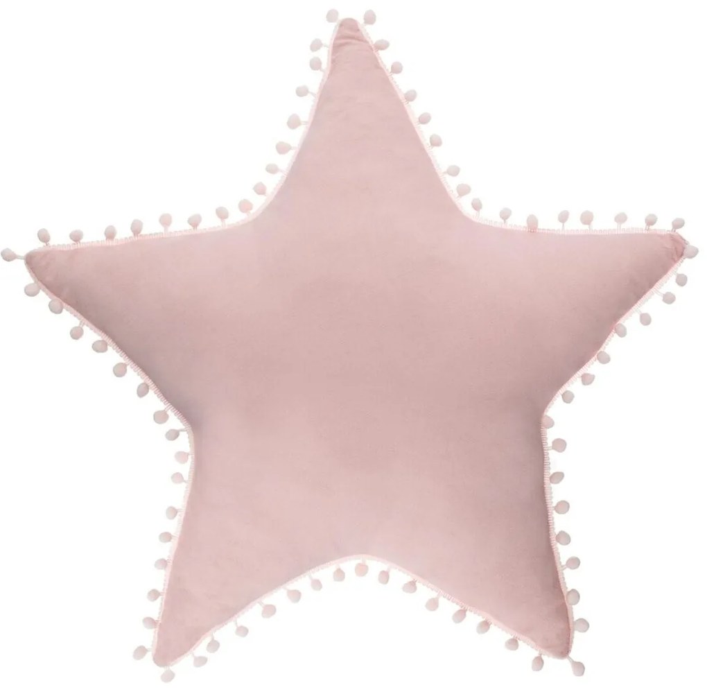 Perna decorativa roz cu pompon, POMPONS